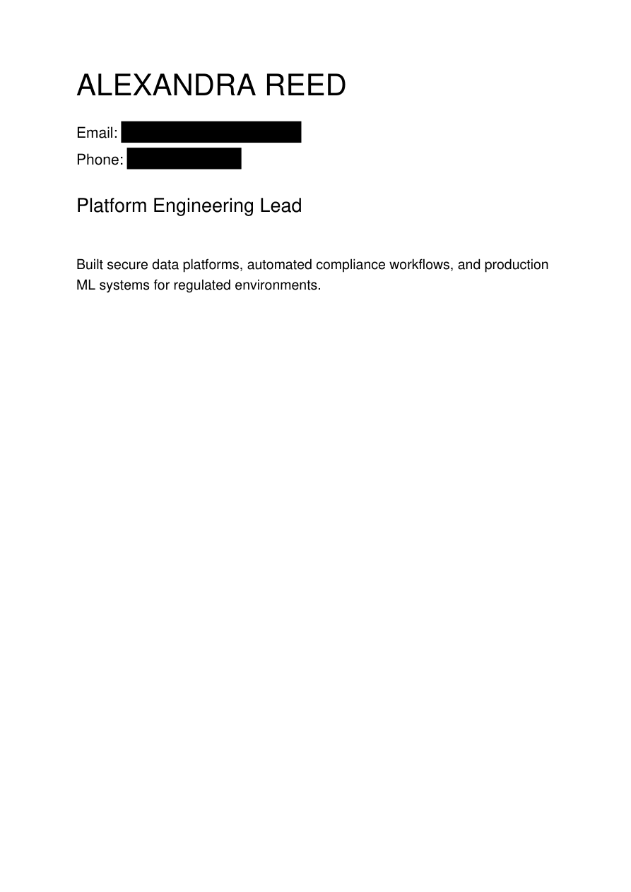 Output PDF after redaction (contact details removed).
